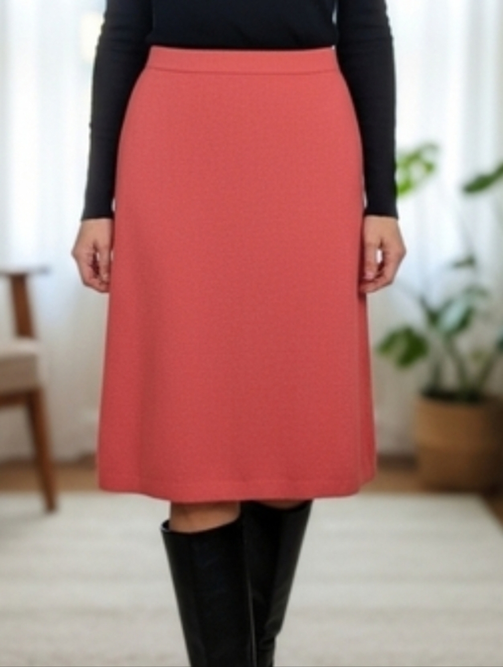 St. John Coral A-Line Skirt